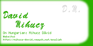 david mihucz business card
