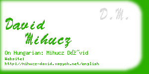 david mihucz business card
